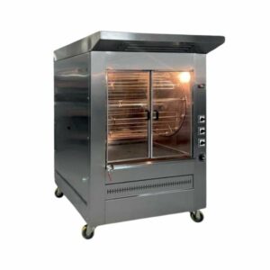 Pimak Kömürlü Dik Tip Tamburlu Piliç Makinesi, 12 Şiş, 96 Adet Piliç