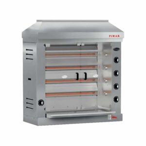 Pimak M003R Radyanlı Piliç Çevirme Makinası 18 Kapasiteli Gazlı