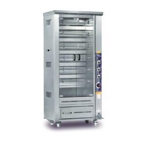 Pimak M011-DE Tek Vitrinli Piliç Çevirme Makinesi 30 Piliç Kapasiteli Elektrikli