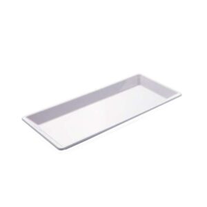 Rubikap Polikarbon Dikdörtgen Servis Tabağı, 18x34 cm Beyaz