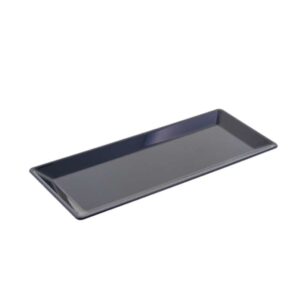 Rubikap Polikarbon Dikdörtgen Servis Tabağı 14x34 cm Siyah