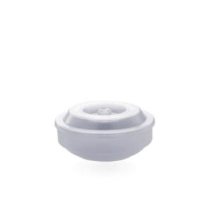 Rubikap Polikarbon Yuvarlak Tabak Kapağı, 12,5 cm Şeffaf