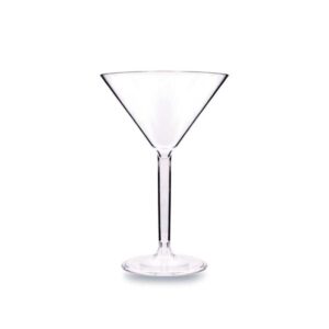 Rubikap Premium Polikarbon Martini Bardağı, 200 ml Şeffaf