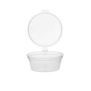 Rubikap Tek Kullanımlık Kapaklı Sos Kabı, 120 ml Şeffaf