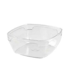 Rubikap Tek Kullanımlık Kristal Kalın Kare Kase, 300 ml Şeffaf