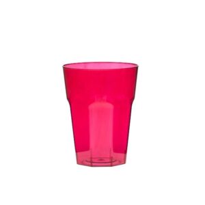 Rubikap Tek Kullanımlık Kristal Bardak, 350 ml Kırmızı