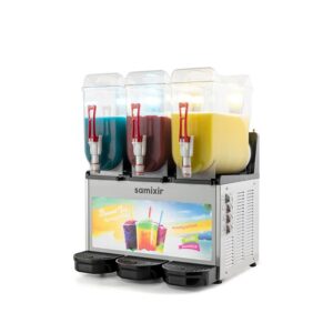 Samixir SLUSH36 Allure Triple Ice Slush Granita Buzlaş Makinesi, 12+12+12 L, İnox
