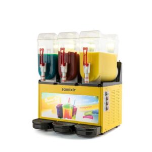 Samixir SLUSH36 Allure Triple Ice Slush Granita Buzlaş Makinesi, 12+12+12 L, Sarı