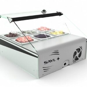 Sayl Soğuk Teşhir Dolabı GN 1/6-65 8 Küvet Kapasiteli TOPPING BOX LINE- TBM