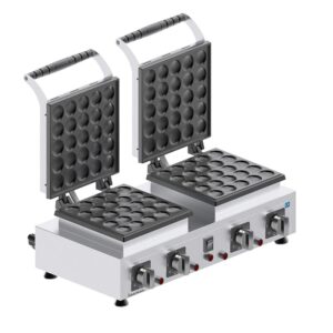 Seamac PK2 Çift Kapaklı Yuvarlak Bubble Pankek Makinesi, Elektrikli