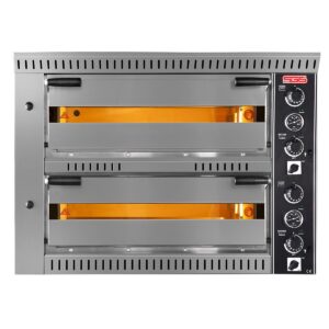 SGS PO 7070 DE Ø 34 Cm 4+4 Tava Kapasiteli Pizza Fırını Üstten Açılmalı Kapak