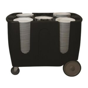 Tribeca TAA-6 Tabak Taşıma Arabası Ayarlanabilir 6 Bölmeli 112x71x80 Cm Siyah