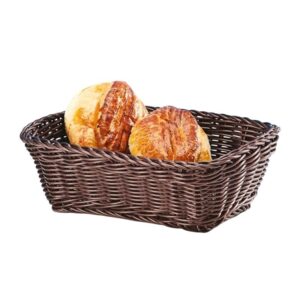 Zicco JQ-1004 Plastik Dikdörtgen Ekmek Sepeti 23x19x8 cm Koyu Renk