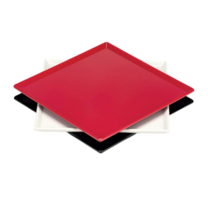 Zicco K-2043 Melamin Kare Teşhir Tabağı 25x25 cm Siyah