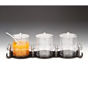 Zicco ZCP 132-M Polikarbon 3 Bölmeli Sosluk Reçellik Standı 2.1 L 21x65 cm