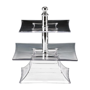 Zicco ZCP-630 Polikarbon Teşhir Standı 2 Katlı 24 cm Şeffaf